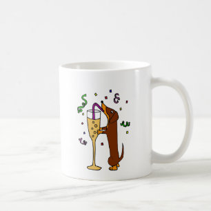 Caneca De Café Desenhos animados engraçados do partido do cão d