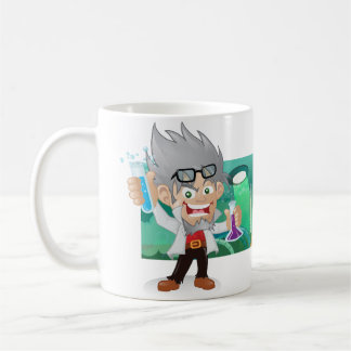 Caneca De Café Desenhos animados loucos do laboratório do