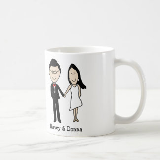 Caneca De Café Desenhos animados personalizados pares do