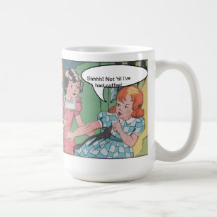 Caneca De Café Desenhos animados retros do vintage engraçado
