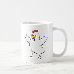 Caneca De Café Desenhos animados vermelhos da galinha