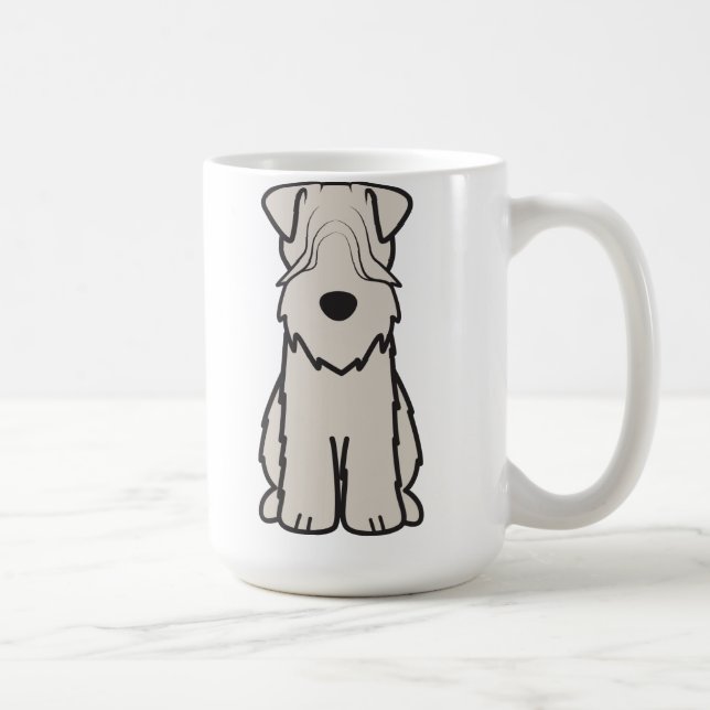Caneca De Café Desenhos animados Wheaten brandamente revestidos (Direita)
