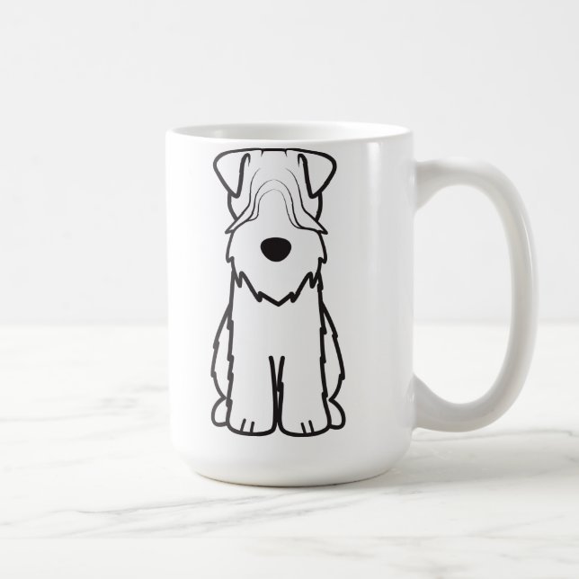 Caneca De Café Desenhos animados Wheaten brandamente revestidos (Direita)