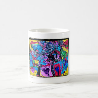 Caneca De Café Desenhos do Mundo de Corações