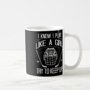 Caneca De Café Desenhos engraçados de hóquei para mulheres Hóquei
