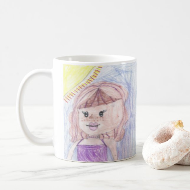 Caneca De Café Desenhos personalizados de trabalho de arte para c (Com Donut)