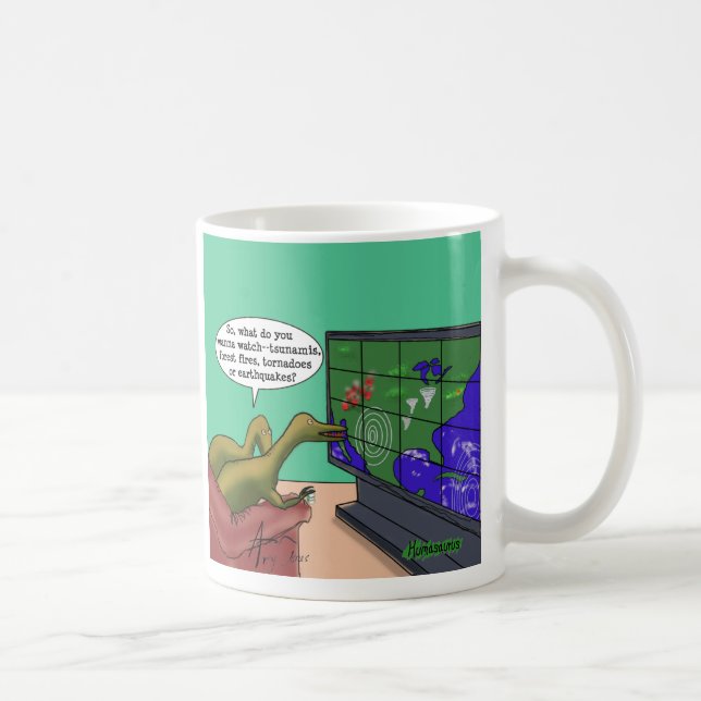 Caneca De Café Desenhos sobre Mudanças Climáticas (Direita)