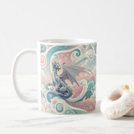 Caneca De Café Desenhos Whimsical: Fantasia Pastel Dragon