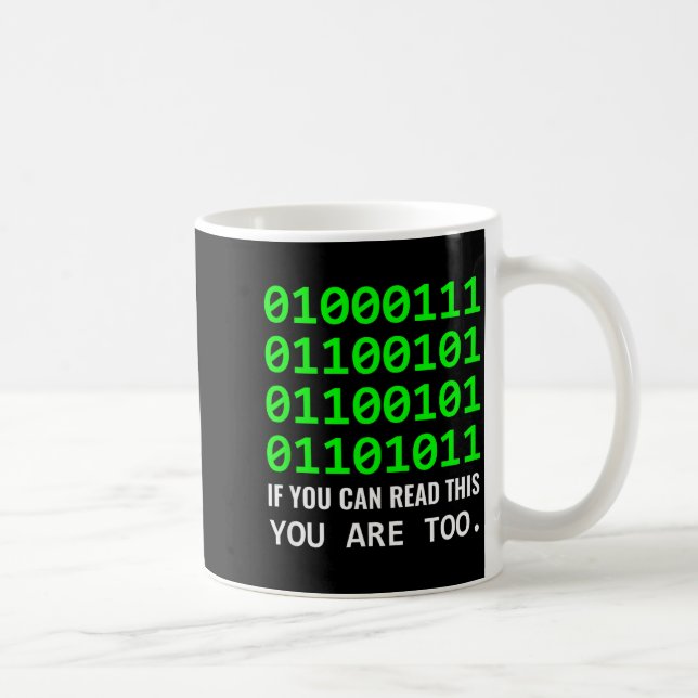 Caneca De Café Desenvolvedor de Software de Código Binário do Com (Direita)