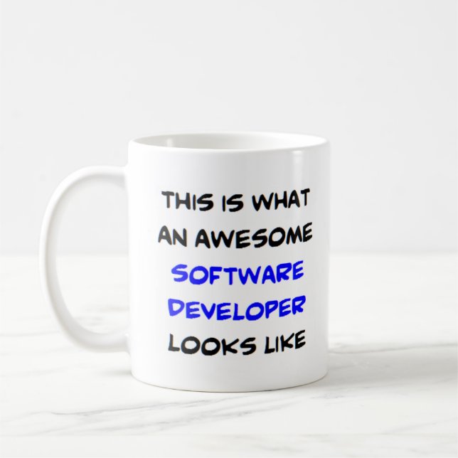 Caneca De Café desenvolvedor de software, incrível (Esquerda)