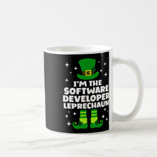 Caneca De Café Desenvolvedor de Software Irlandês Leprechaun Dia