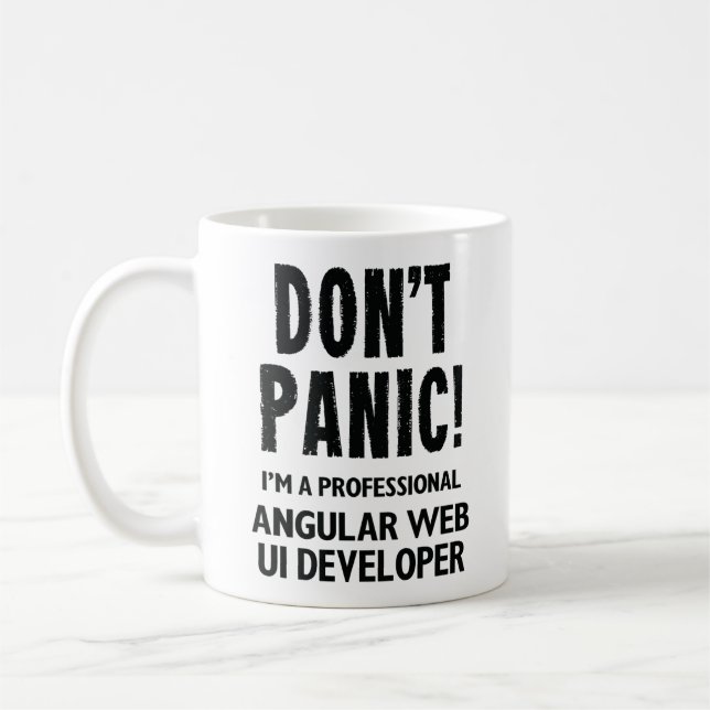 Caneca De Café Desenvolvedor de UI Angular da Web (Esquerda)
