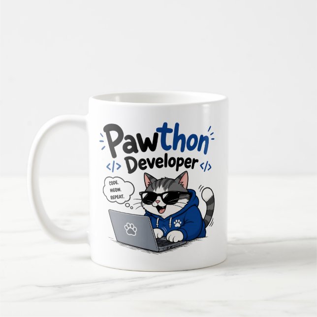 Caneca De Café Desenvolvedor Python (Esquerda)