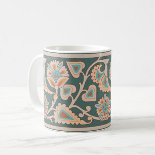 Caneca De Café Desert Art Nouveau Floral Coffee Mug