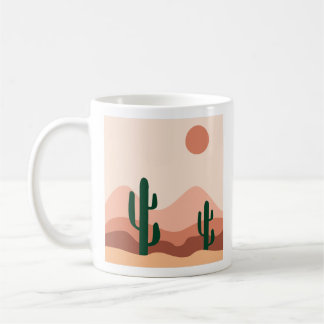 Caneca De Café Desert cactus boho art