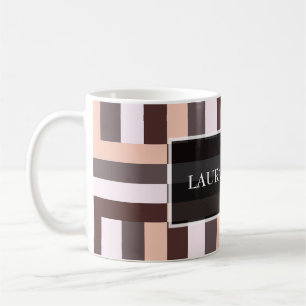 Caneca De Café Desert Mocha Geométrico