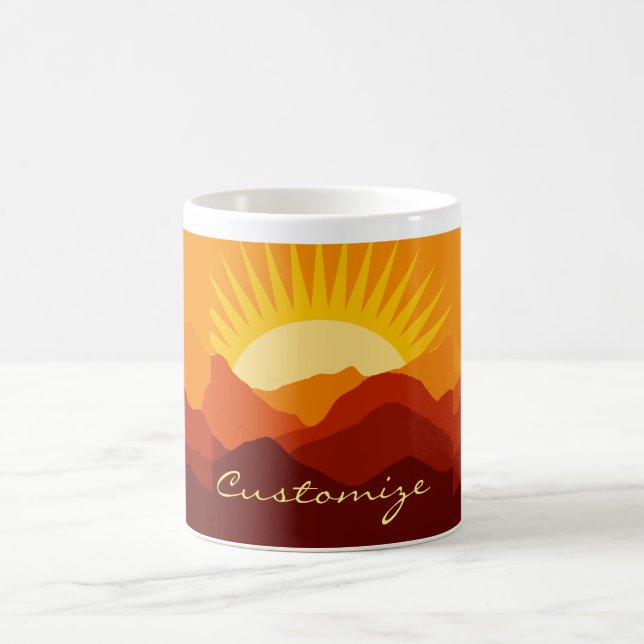 Caneca De Café Desert Mounts Sunset Thunder_Cove (Centro)