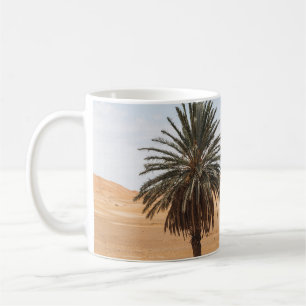 Caneca De Café Desert Oasis: Paisagem das Palmas do Saara.