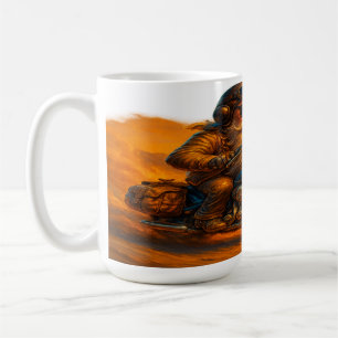 Caneca De Café "Desert Ride Biker Mug - Vintage Motorcycle Art Pr
