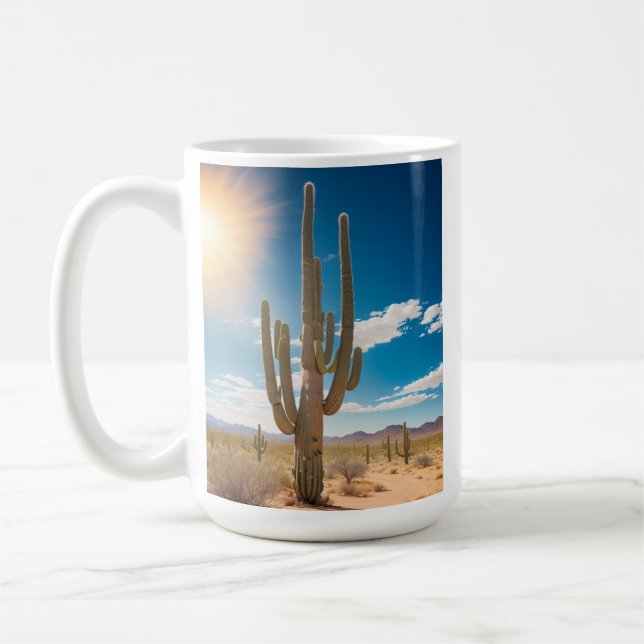 Caneca De Café Desert Saguaro Cactus (Esquerda)