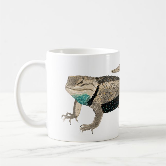 Caneca De Café Desert Spiny Lizard Art Reptile Animal Único (Esquerda)