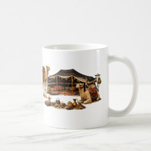 Caneca De Café Deserto Árabe, Tenda Beduína, Acampamento no Deser