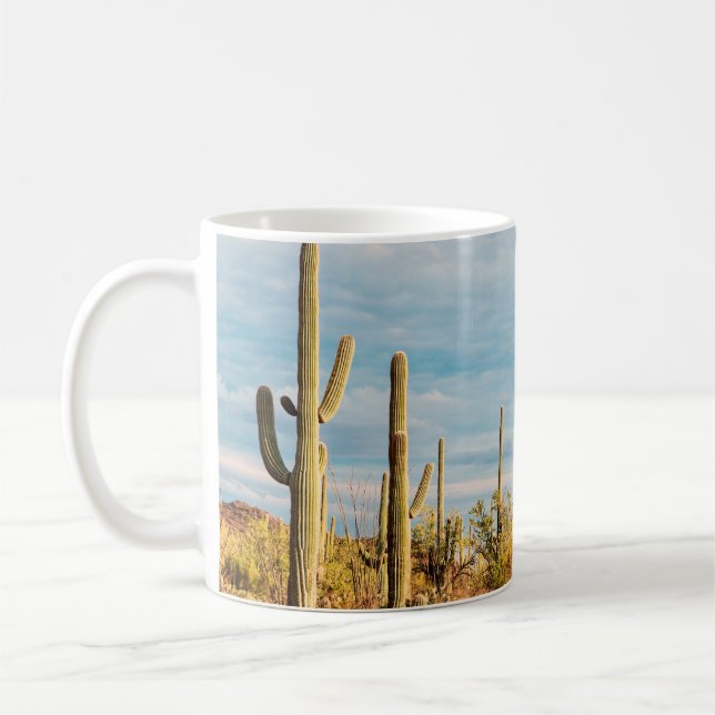 Caneca De Café Deserto com cactos de Saguaro (Esquerda)