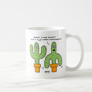 Caneca De Café Deserto Sudoeste Cactus Cartoon Engraçado Mug