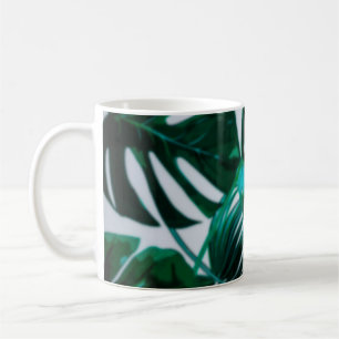 Caneca De Café Desfocar fundo abstrato da plantação verde