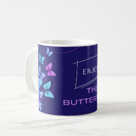 Caneca De Café desfrute das borboletas.