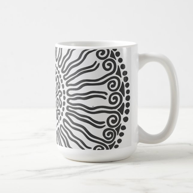 Caneca De Café Design abstrato da Sun (Direita)
