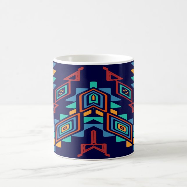 Caneca De Café Design abstrato de formas distorcidas (Centro)