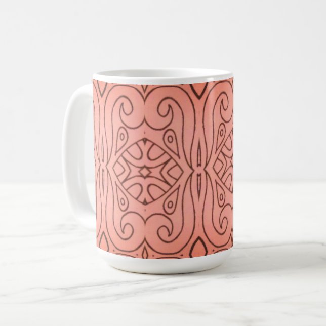 Caneca De Café Design abstrato Sangria (Frente Esquerda)