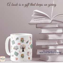 Caneca De Café Design Amante de Livros 11oz