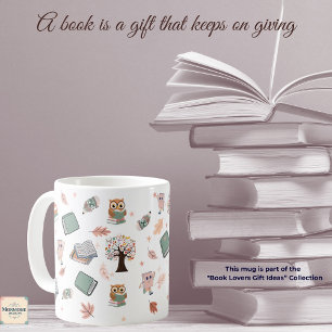 Caneca De Café Design Amante de Livros 11oz