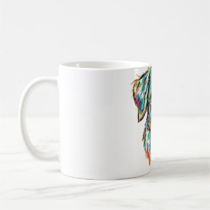 Caneca De Café Design Artístico Multi-Cor Amante de Cachorro - "A