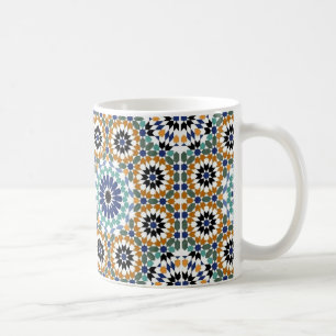 Caneca De Café Design azul-turco e castanho