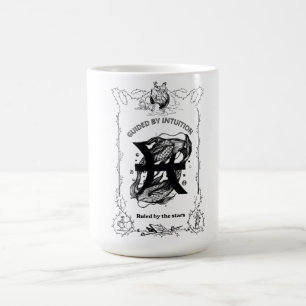 Caneca De Café Design Celestial Intuição de Peixes