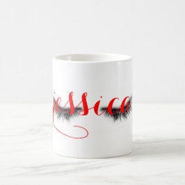 Caneca De Café Design chique feminino artística personalizado das