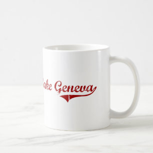 Caneca De Café Design clássico de Genebra Wisconsin do lago