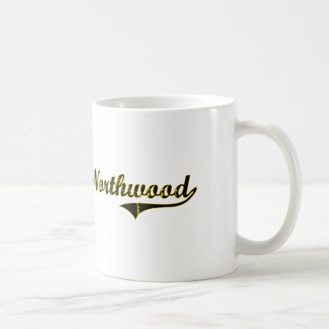 Caneca De Café Design clássico de Northwood Iowa (Direita)