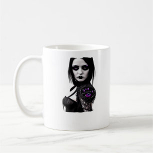 Caneca De Café Design Clássico De Whimsigoth Para Halloween