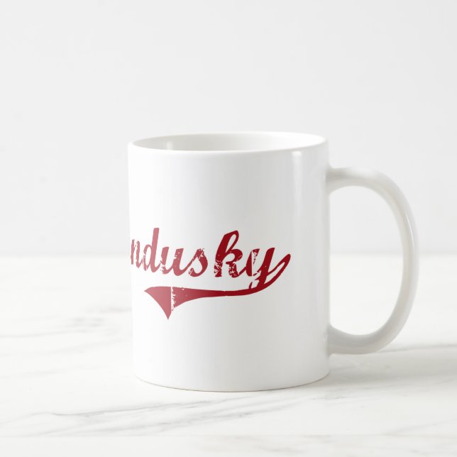 Caneca De Café Design clássico superior de Sandusky Ohio (Direita)
