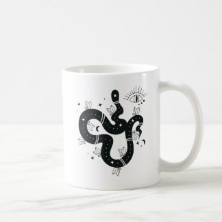 Caneca De Café Design Cobra Negra Negra Negra