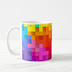 Caneca De Café Design Colorido Abstrato-14839