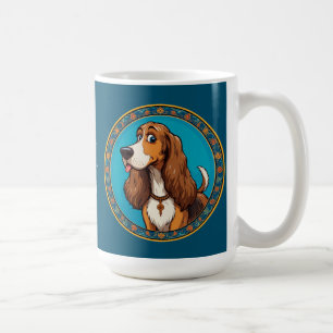 Caneca De Café Design colorido em estilo de desenho animado de ca
