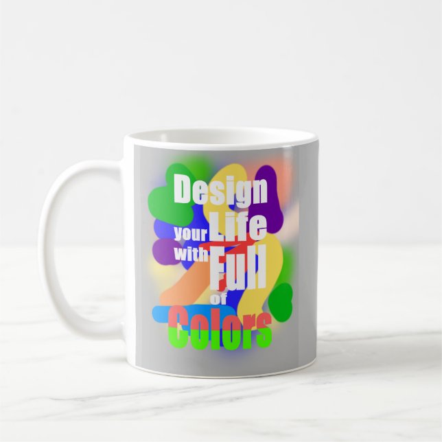 Caneca De Café Design com cores de Cheio (Esquerda)