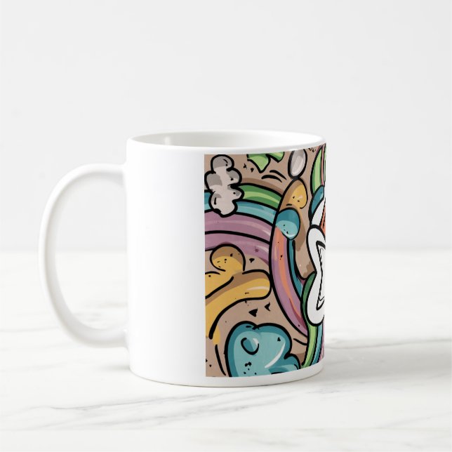 Caneca De Café design com desenhos para crianças (Esquerda)