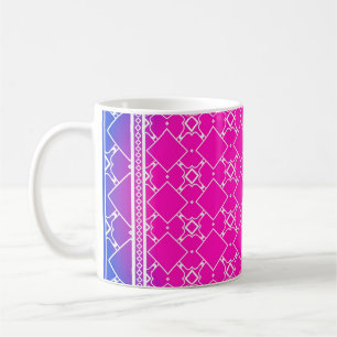 Caneca De Café Design com padrão geométrico desenhado à mão com a