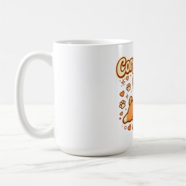 Caneca De Café Design Cute Sploot Mãe Corgi (Esquerda)